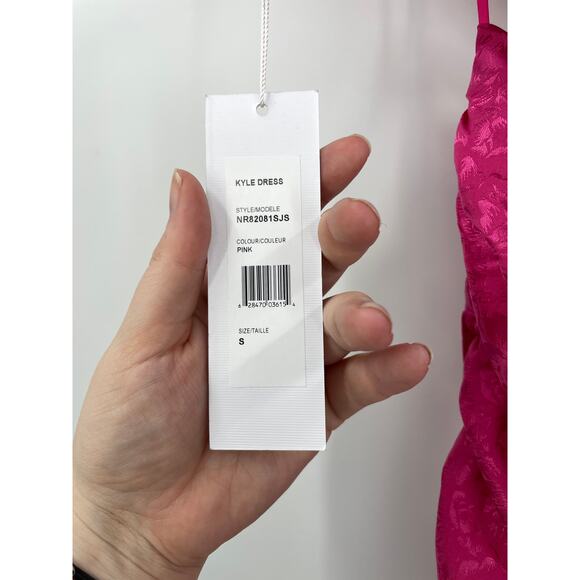 Ronny Kobo Dress Womens Small Kyle Asymmetric Cutout Ruched Pink NWT - Picture 7 of 8